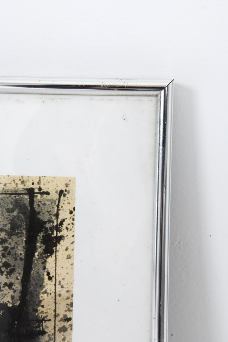 ABSTRACT WINTER SCENE LITHOGRAPH - 4