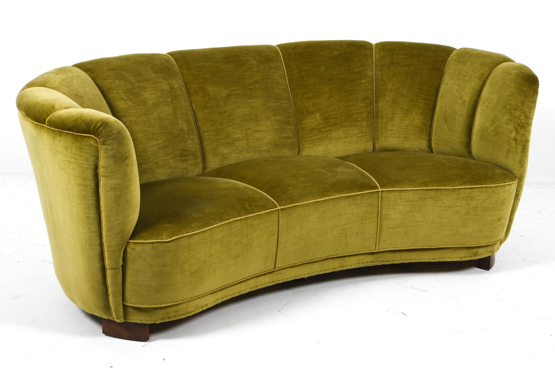 SLAGELSE MOBELFABRIK DANISH BANANA SOFA C. 1940S (1 of 10)