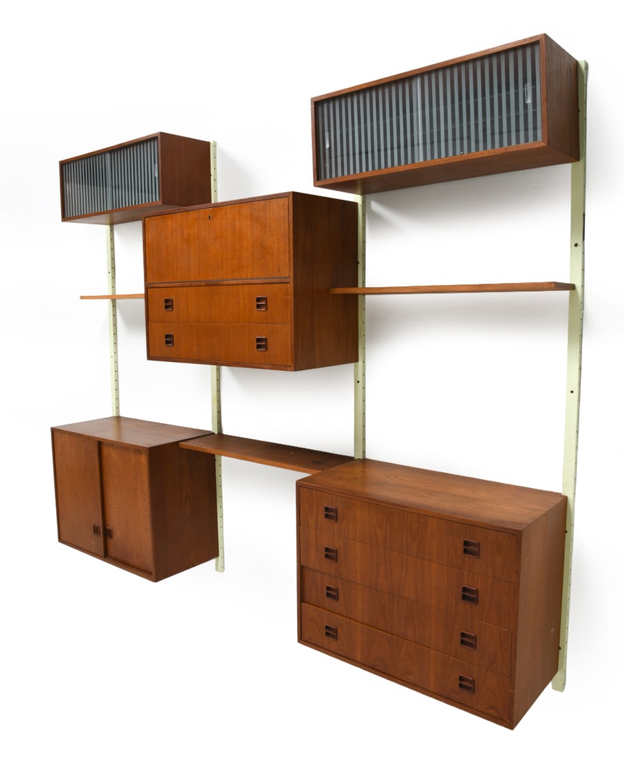 ATTR. AEJM MOBLER DANISH TEAK WALL SYSTEM C. 1960S (1 of 20)