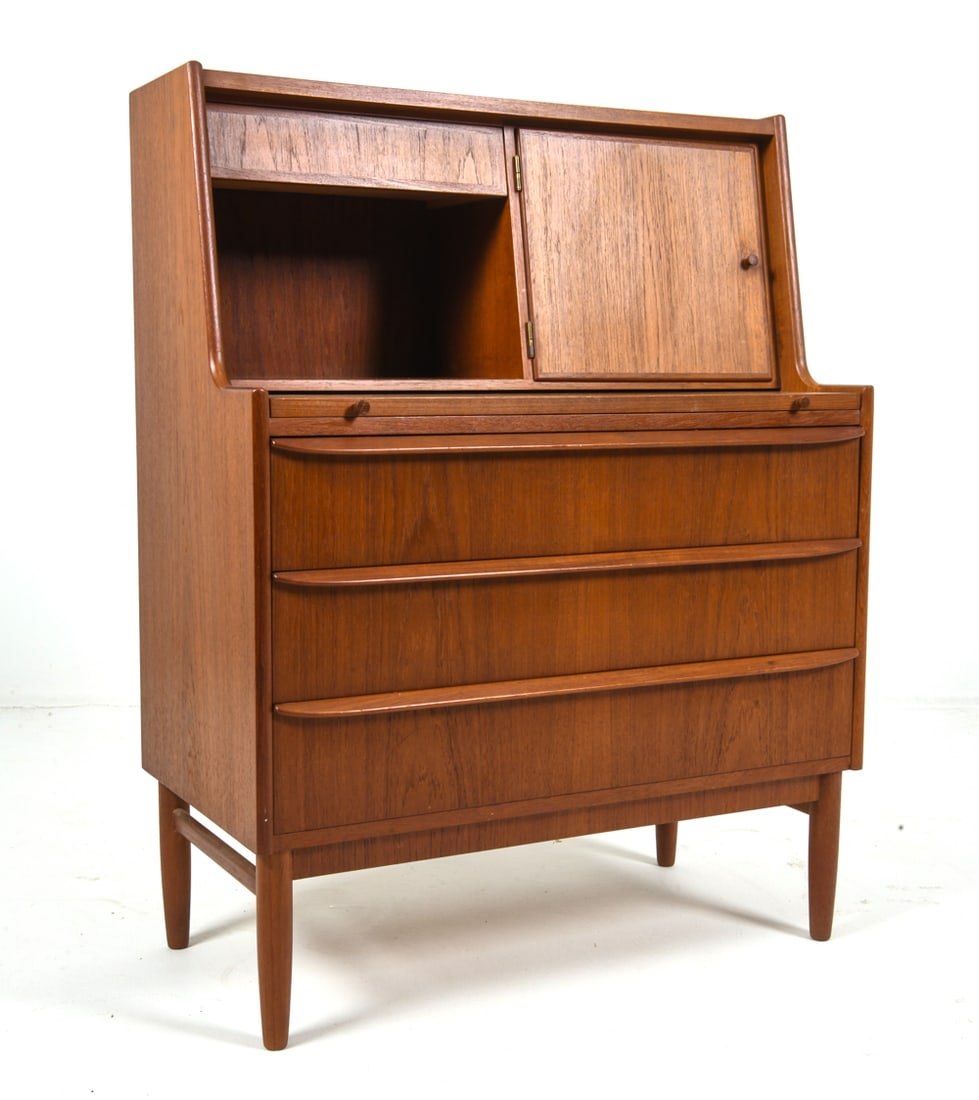 ATTR OLHOLM MOBEL DANISH TEAK SECRETARY DESK 1960S (1 of 18)
