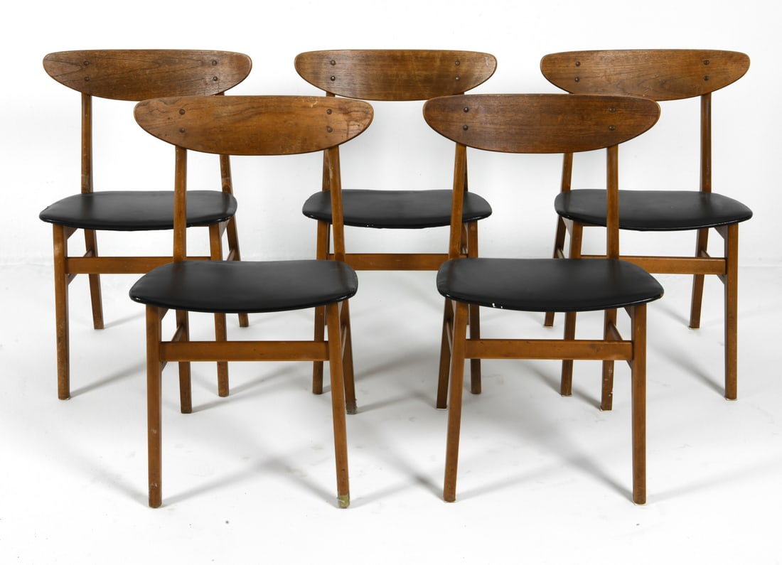 (5) HARLEV FOR FARSTRUP TEAK DINING CHAIRS 1960S (1 of 12)