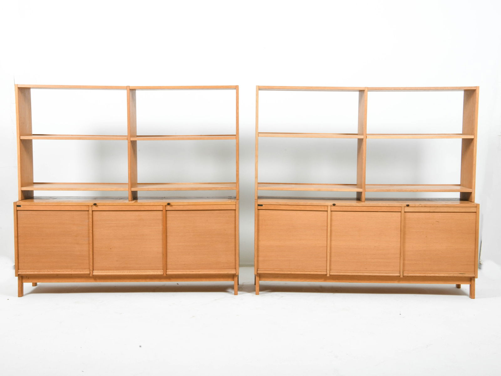 PAIR OF KAGENS SWEDISH OAK BOOKCASE CABINETS 1970S (1 of 10)