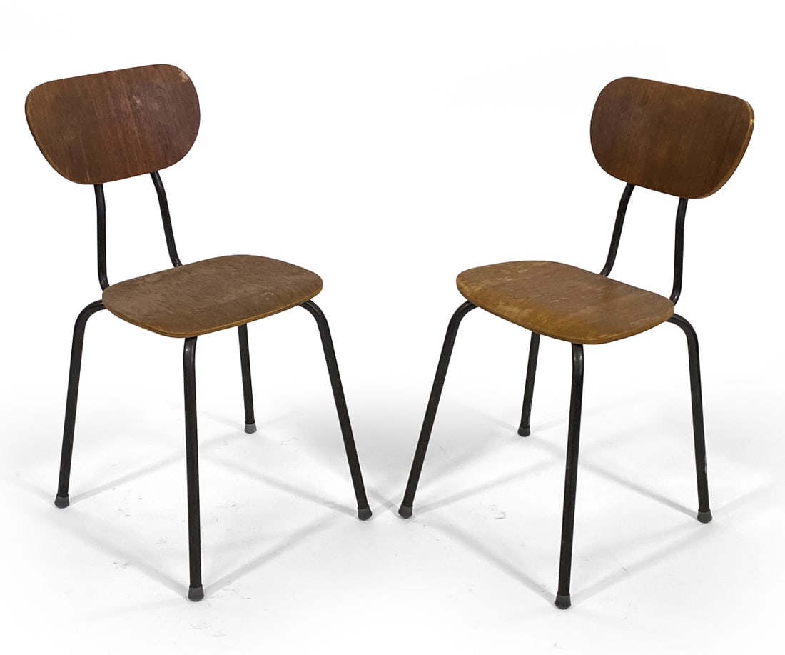 PAIR ATTR. DUBA DANISH TEAK DINING CHAIRS C. 1970S (1 of 12)