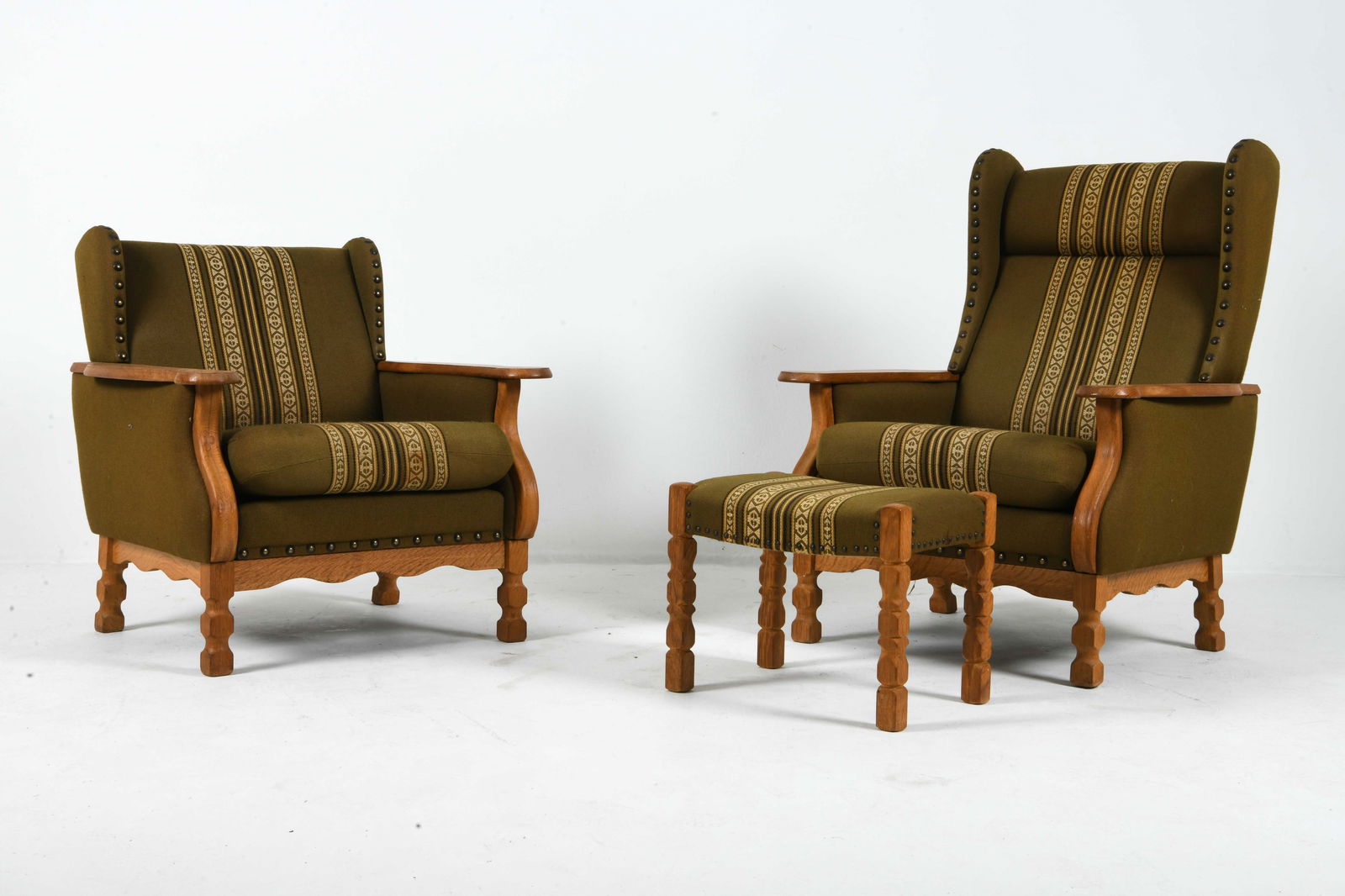 PAIR HENNING KJAERNULF LOUNGE CHAIRS & OTTOMAN (1 of 15)