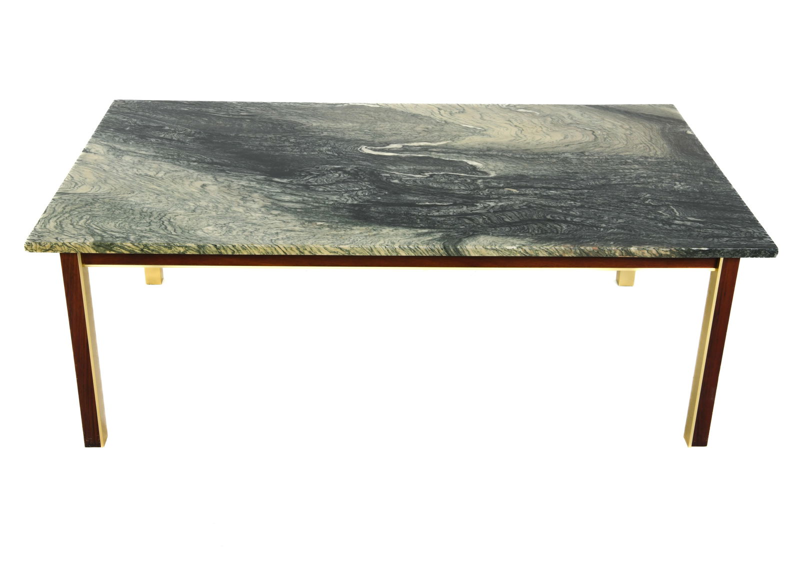 BENDIXEN STYLE DANISH STONE TOP COFFEE TABLE 1960S (1 of 7)