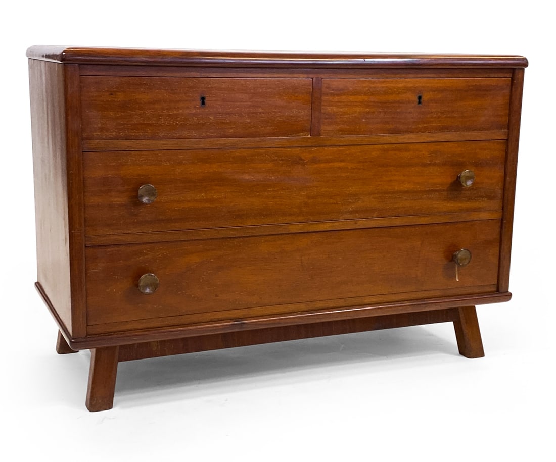 SCANDINAVIAN MAHOGANY CHEST OF DRAWERS C. 1950S (1 of 13)