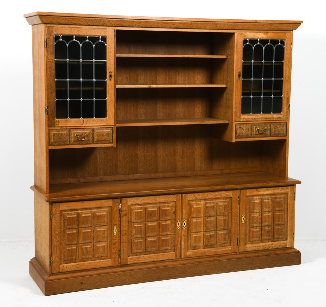 DANISH BRUTALIST OAK SIDEBOARD CABINET C. 1970S (1 of 9)