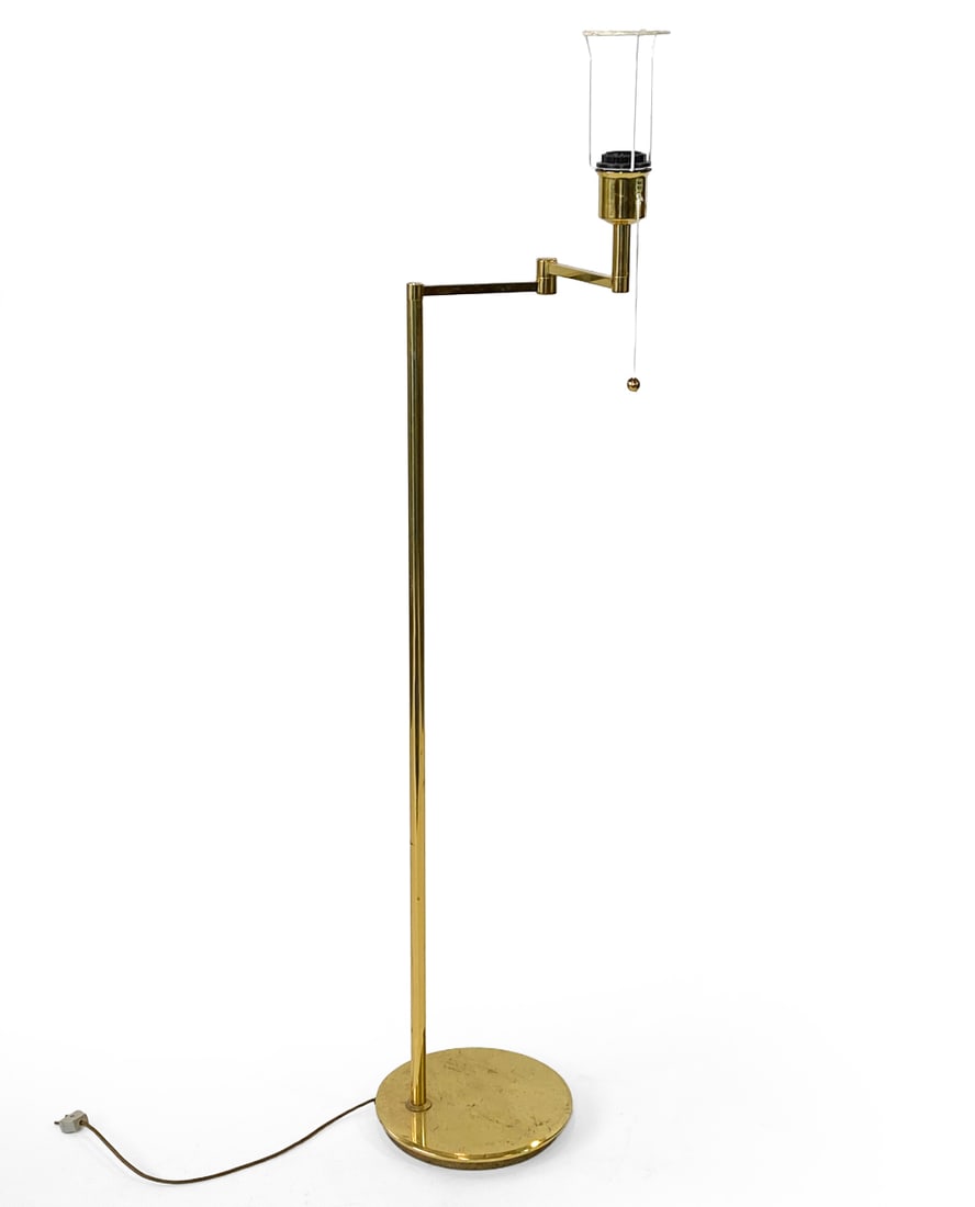 HOVIK VERK NORWEGIAN BRASS FLOOR LAMP C. 1970S (1 of 8)