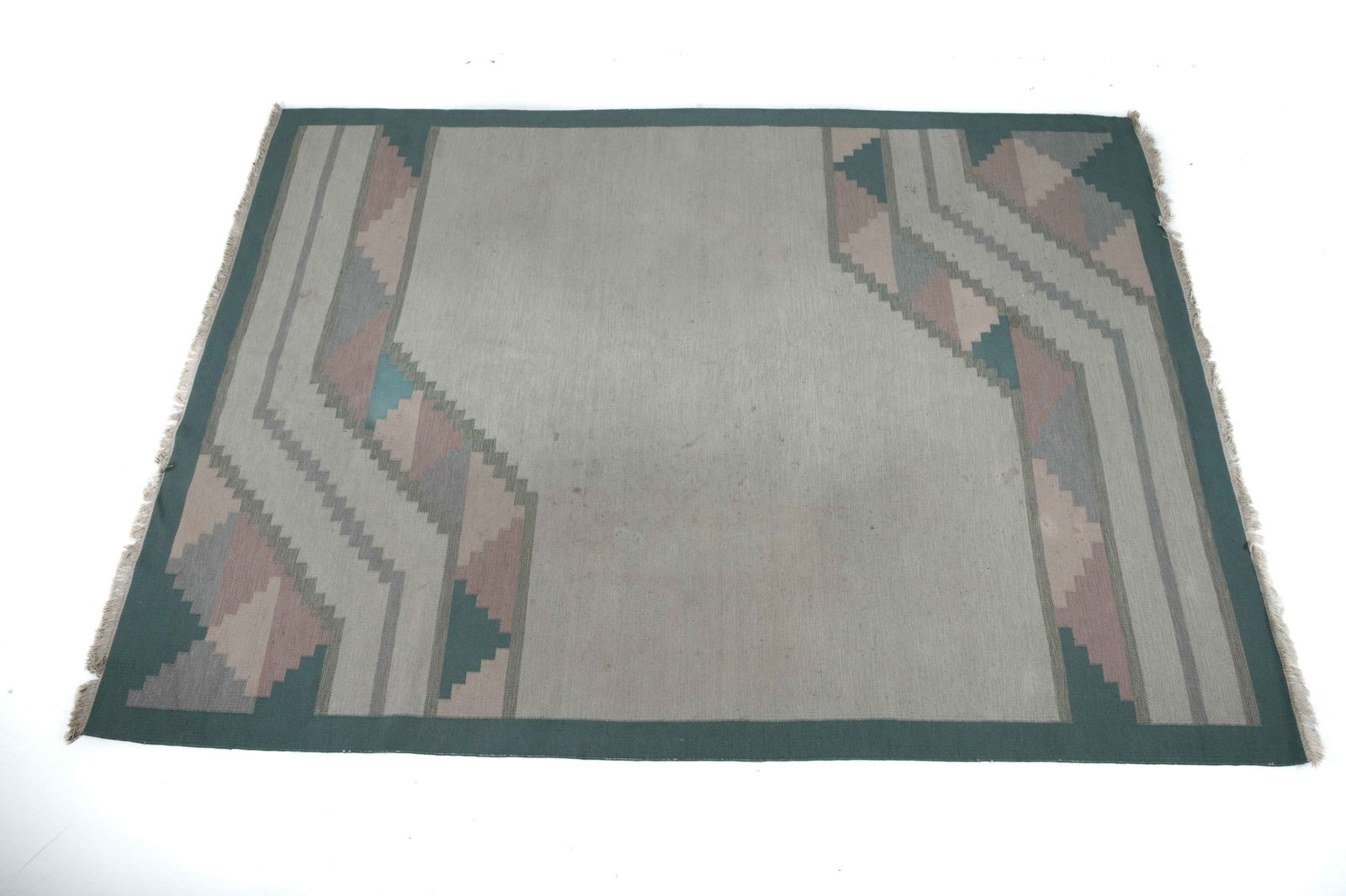 VINTAGE HAND-KNOTED FLATWEAVE KILIM WOOL RUG (1 of 7)