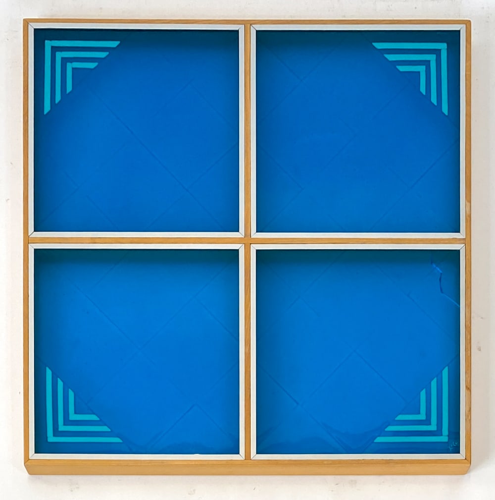 ABSTRACT GLASS WALL SCULPTURE C. 1970S (1 of 5)