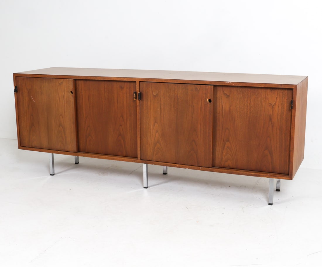 FLORENCE KNOLL WALNUT CREDENZA CABINET (1 of 20)