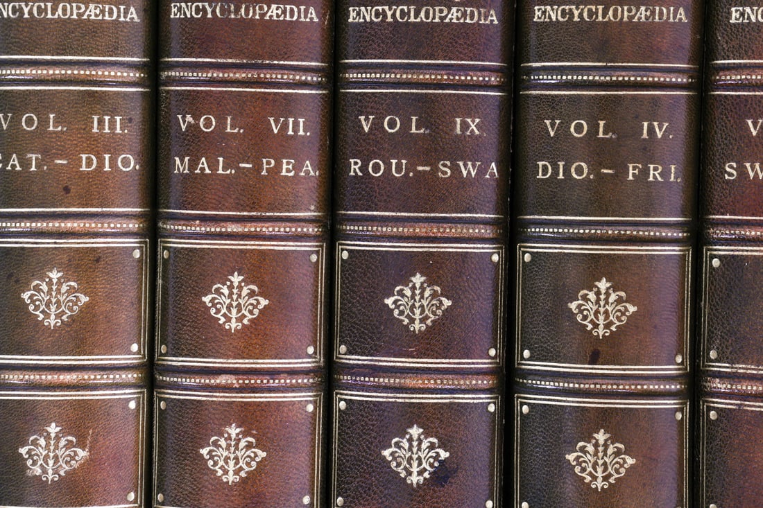 LARGE ANTIQUE LEATHERBOUND BOOK GROUPING - 10