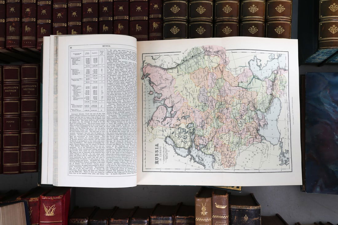 LARGE ANTIQUE LEATHERBOUND BOOK GROUPING - 16