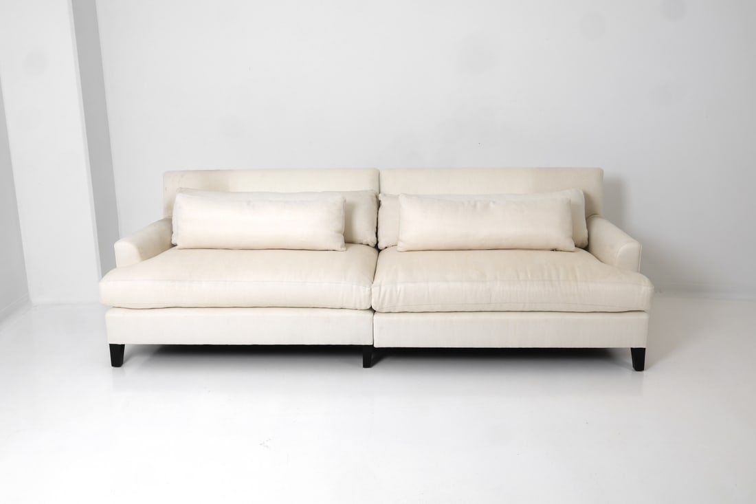 BAKER STYLE CUSTOM UPHOLSTERED SOFA - 3
