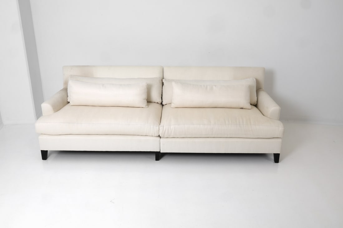 BAKER STYLE CUSTOM UPHOLSTERED SOFA - 4