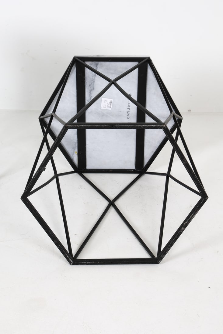 CONTEMPORARY MARBLE TOP SIDE TABLES - 11