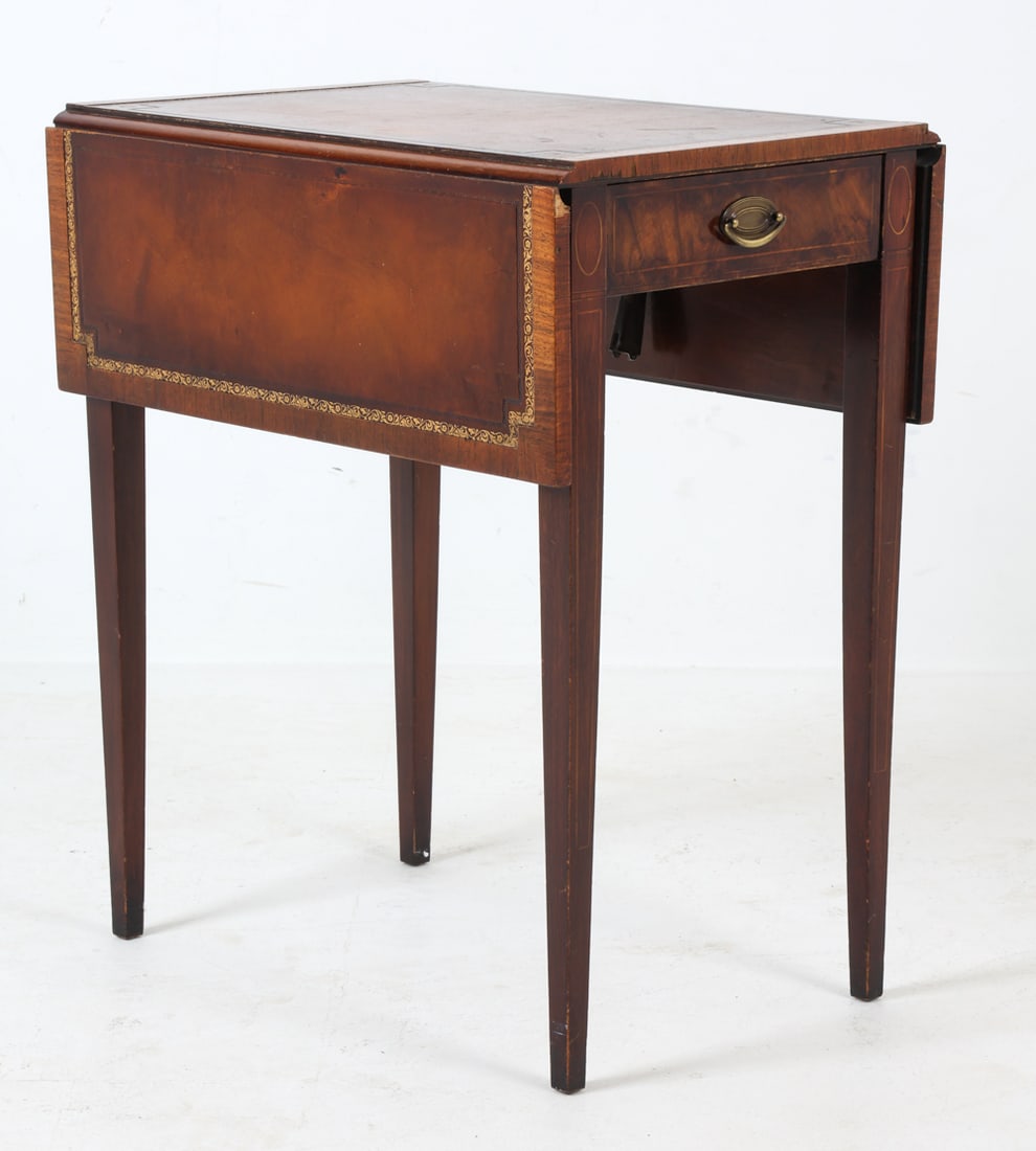 MAHOGANY DROP LEAF SIDE TABLE - 3