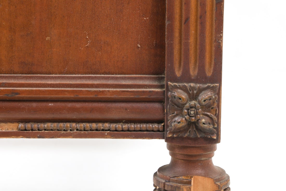 SLIGH FLAME WALNUT TWIN BED FRAME - 10