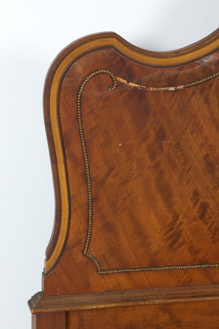 SLIGH FLAME WALNUT TWIN BED FRAME - 11