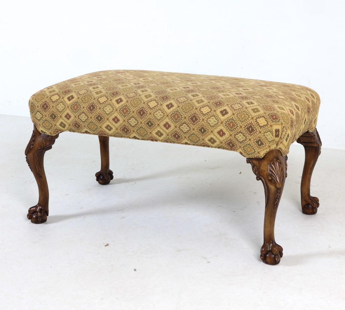 GEORGIAN STYLE MAHOGANY OTTOMAN BENCH (1 of 19)