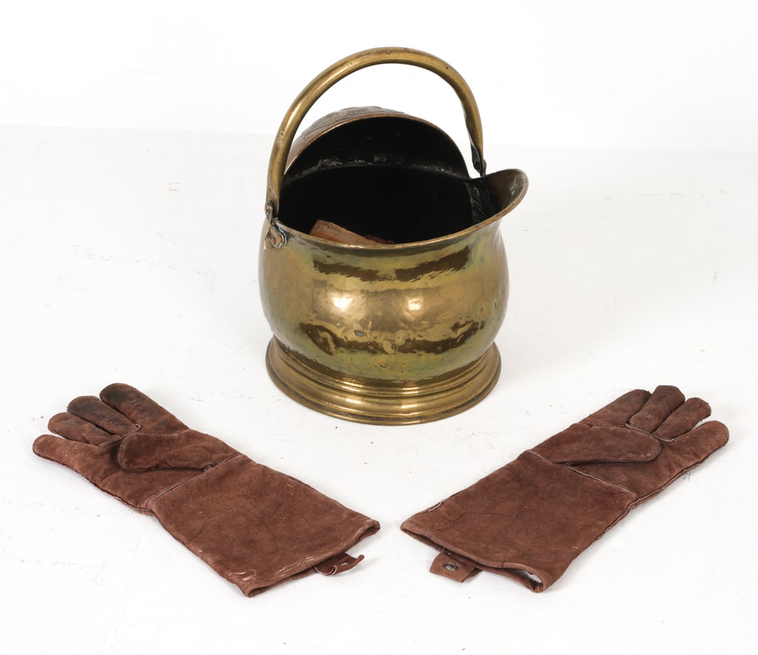 ANTIQUE BRASS COAL SCUTTLE - 2