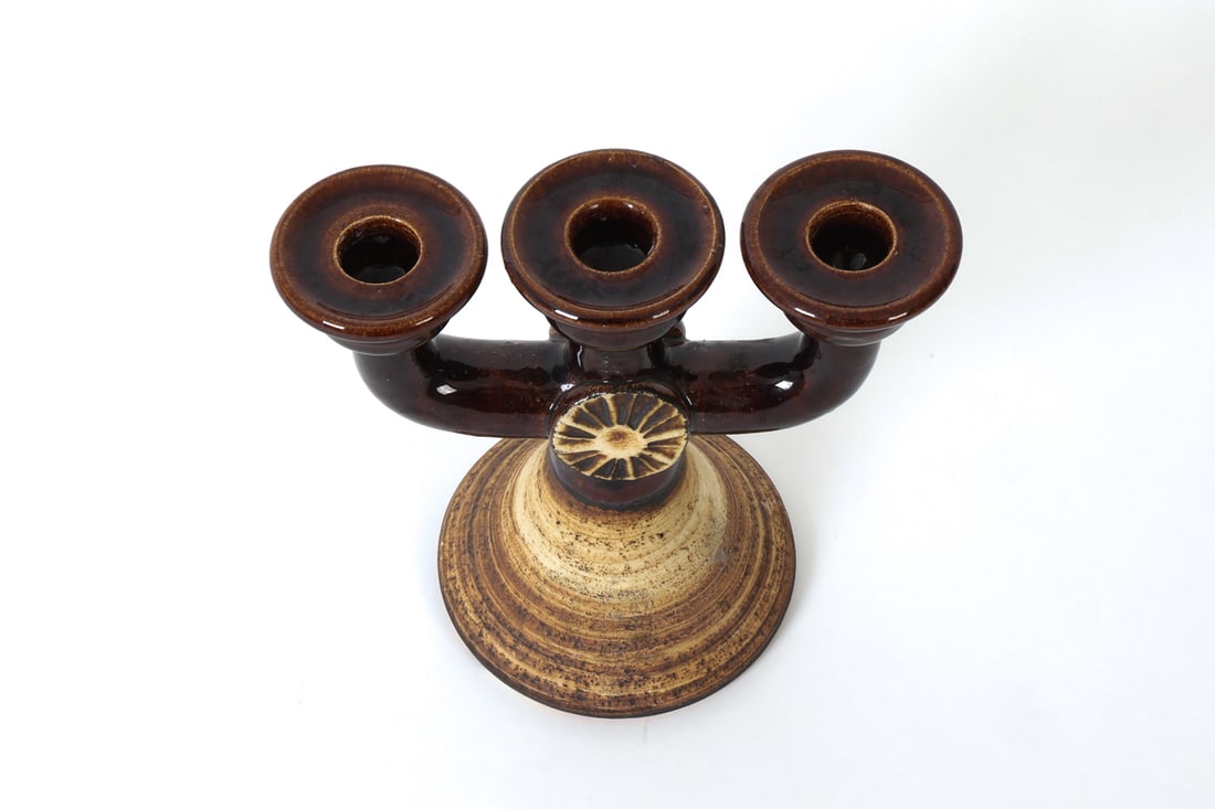 BIRGITTE ANDREZAJAK DANISH CERAMIC CANDLE HOLDER - 3