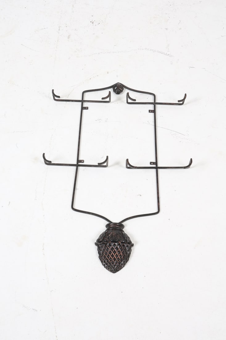 DECORATIVE IRON WALL RACK - 2