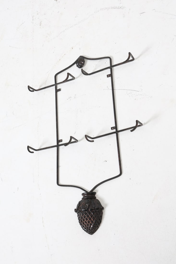 DECORATIVE IRON WALL RACK - 4