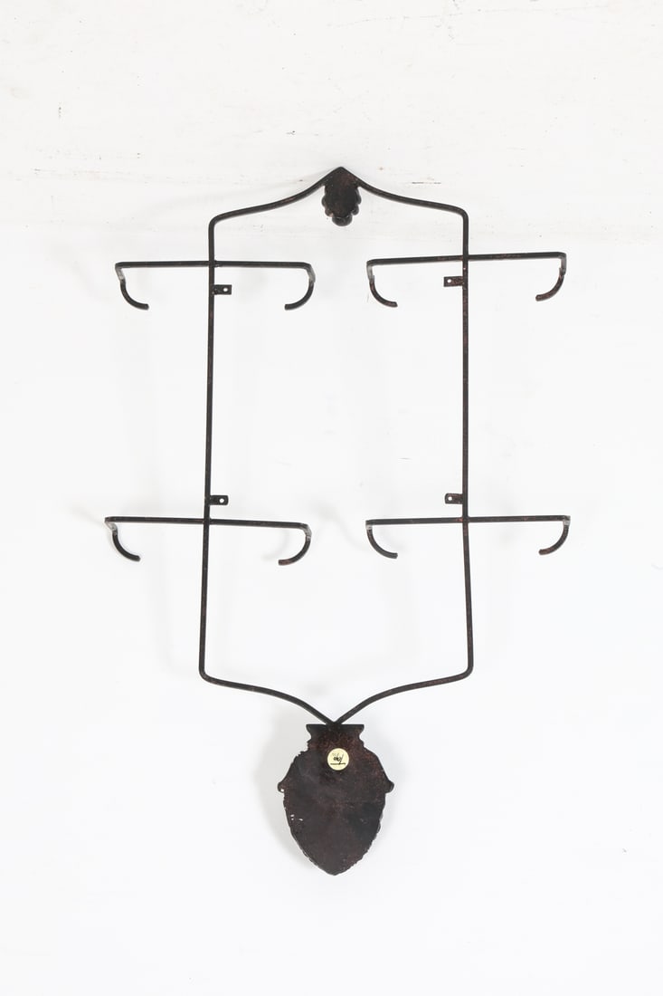 DECORATIVE IRON WALL RACK - 8