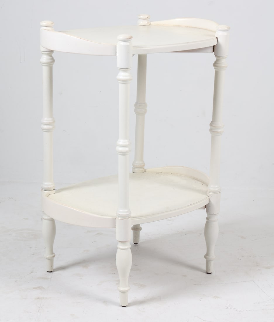 WHITE PAINTED SIDE TABLE - 2