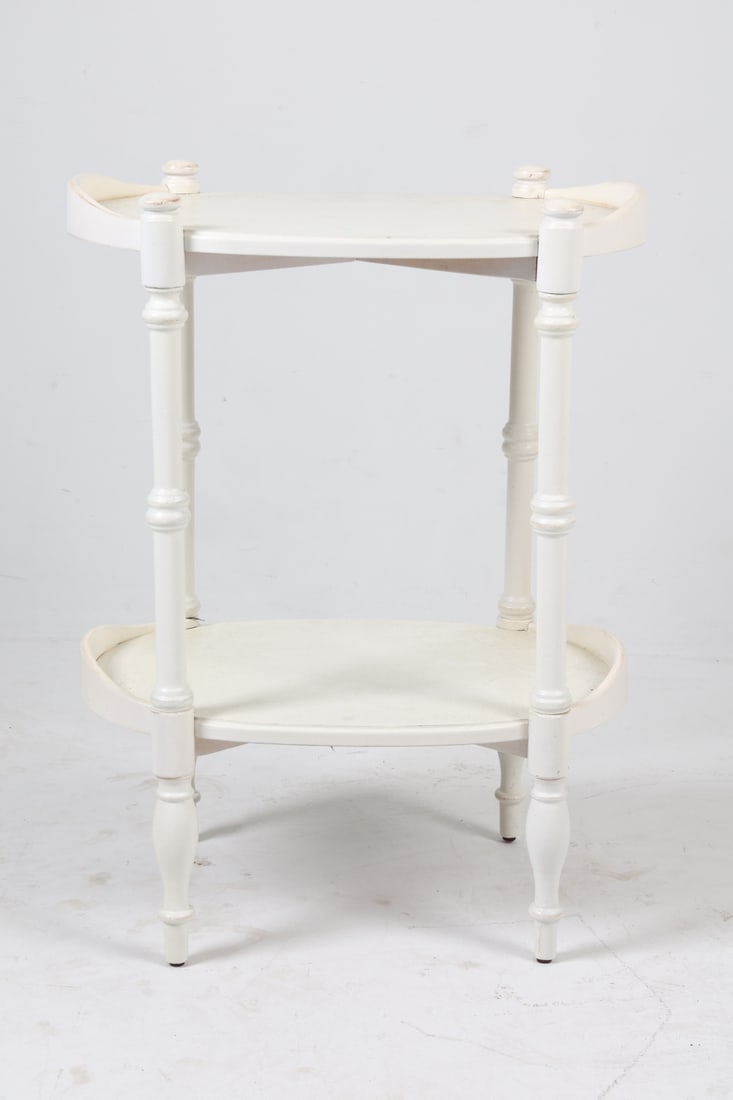 WHITE PAINTED SIDE TABLE - 4