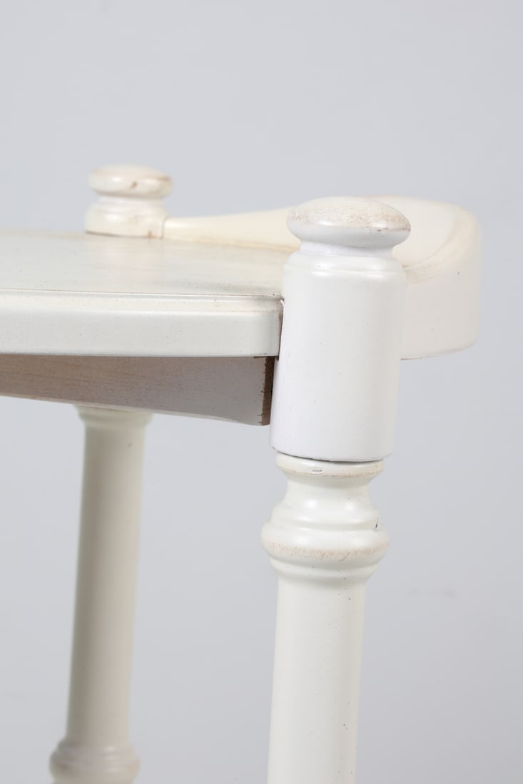 WHITE PAINTED SIDE TABLE - 5