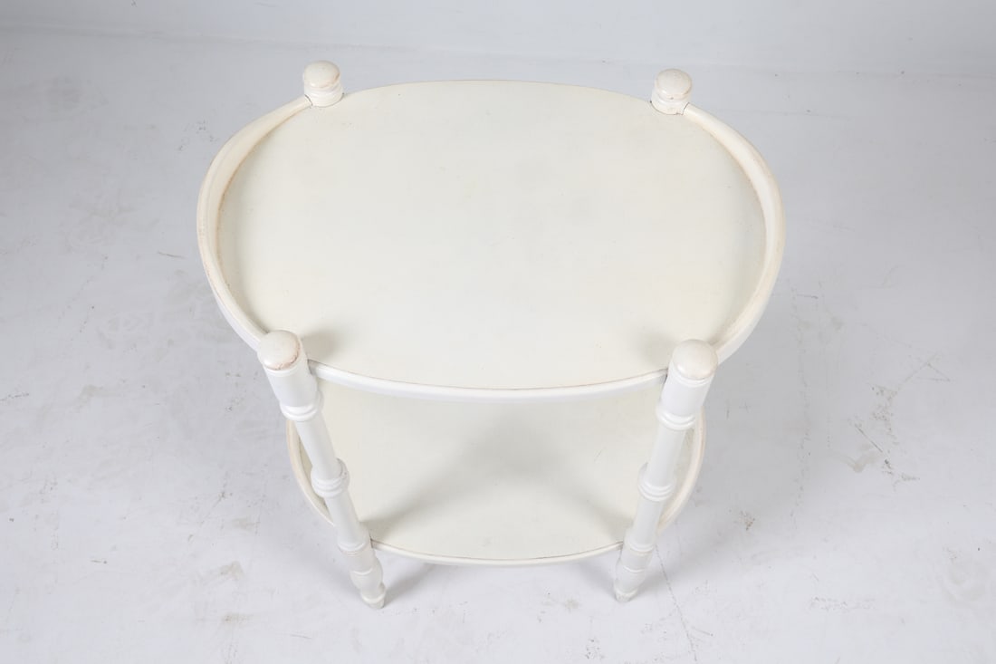 WHITE PAINTED SIDE TABLE - 7