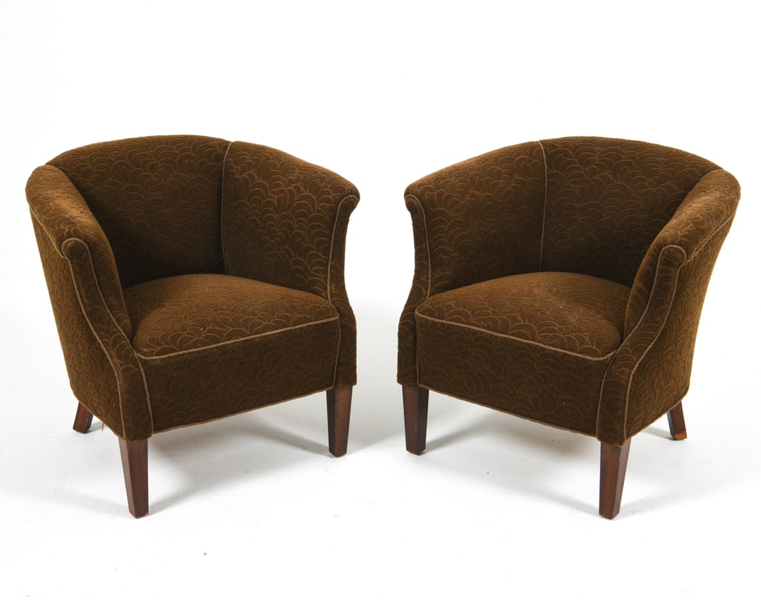 PAIR OF DANISH ART DECO CLUB CHAIRS C. 1930S (1 of 16)