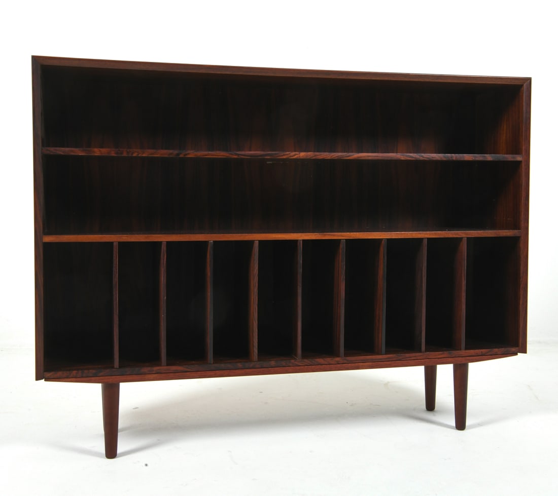 BROUER DANISH ROSEWOOD BOOKCASE RECORD STORAGE (1 of 12)