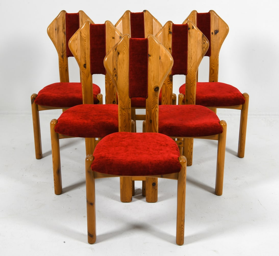 (6) HOLGER DANSKE DANISH PINE DINING CHAIRS 1970S (1 of 15)