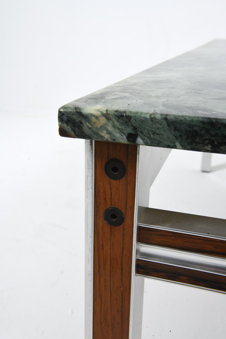 BENDIXEN STYLE DANISH ROSEWOOD MARBLE COFFEE TABLE - 11