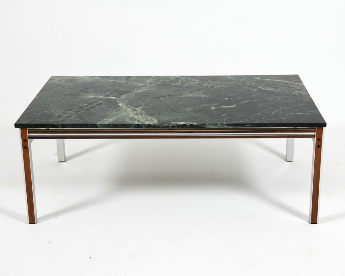 BENDIXEN STYLE DANISH ROSEWOOD MARBLE COFFEE TABLE (1 of 11)