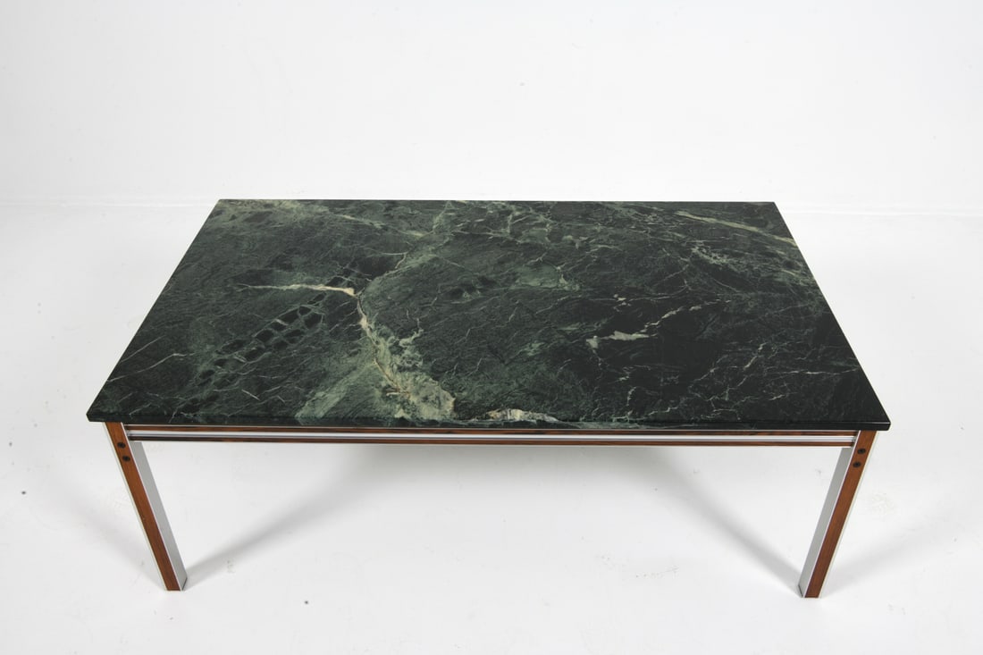 BENDIXEN STYLE DANISH ROSEWOOD MARBLE COFFEE TABLE - 3