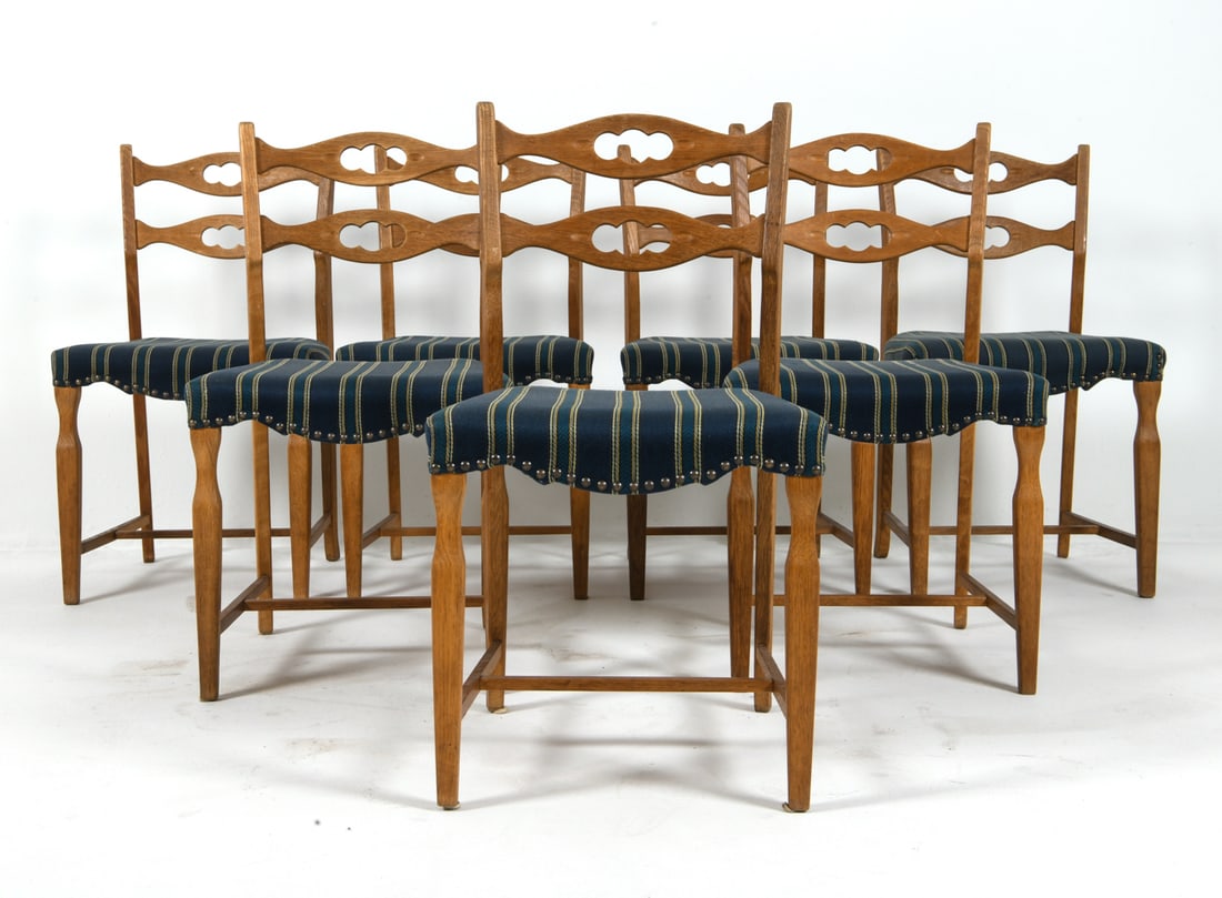 (7) ATTR. HENNING KJAERNULF OAK DINING CHAIRS 1970 (1 of 13)
