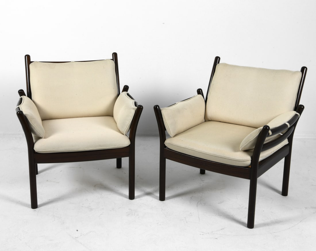 PAIR ILLUM WIKKELSO "GENIUS" LOUNGE CHAIRS 1970S (1 of 15)
