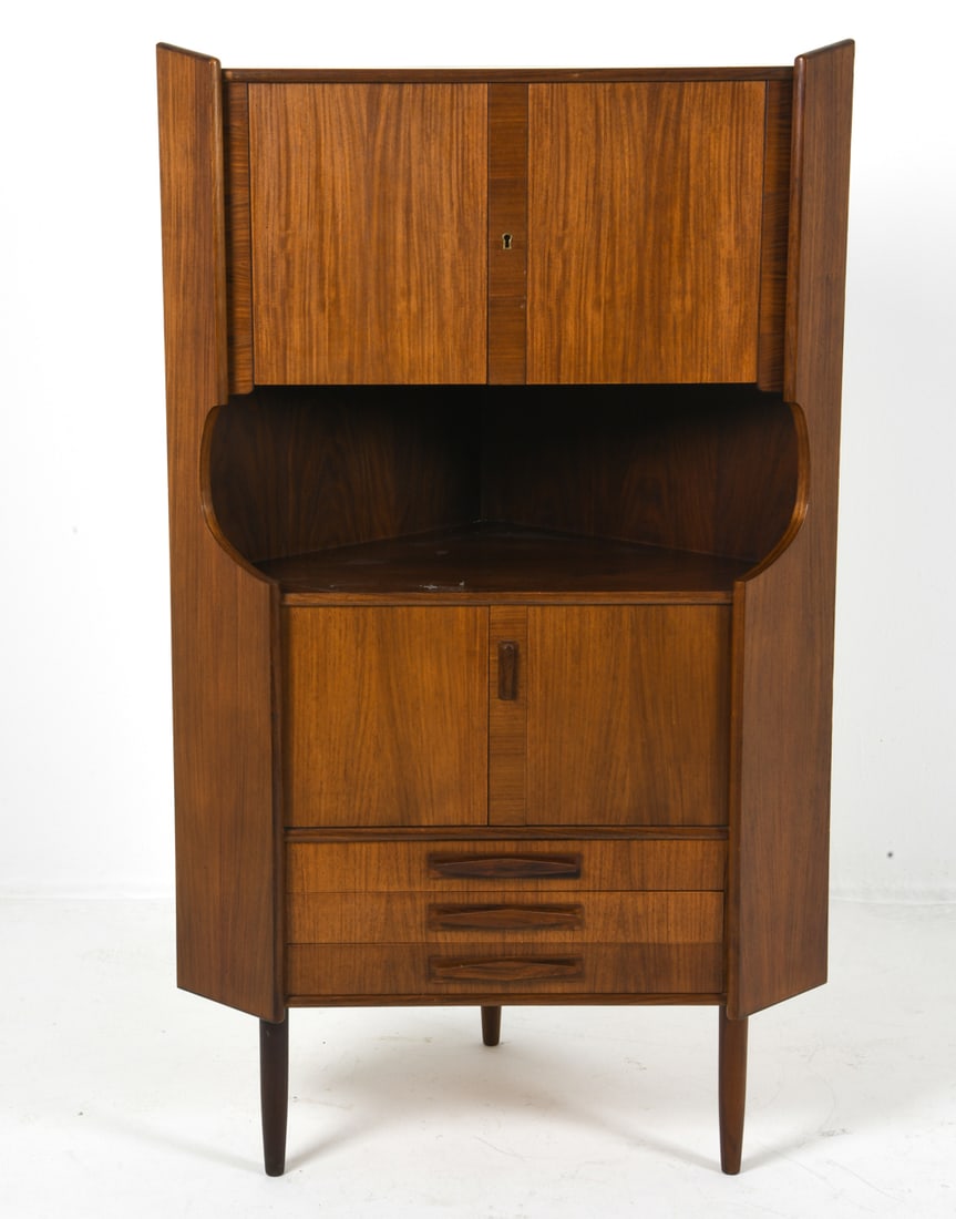 DANISH ROSEWOOD CORNER CABINET C. 1960S (1 of 10)