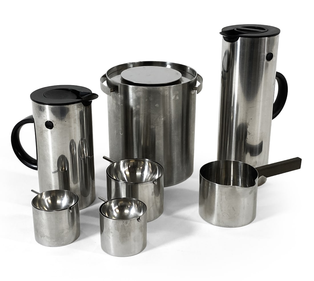 ARNE JACOBSEN STELTON DANISH STAINLESS GROUPING (1 of 13)