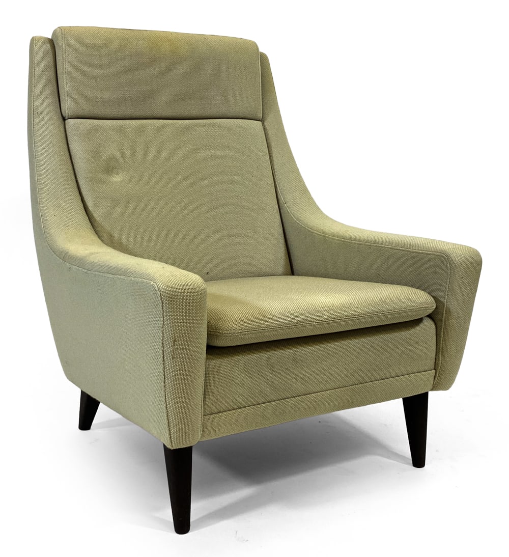 STYLE OF THAMS DANISH WOOL LOUNGE CHAIR C. 1960S (1 of 11)