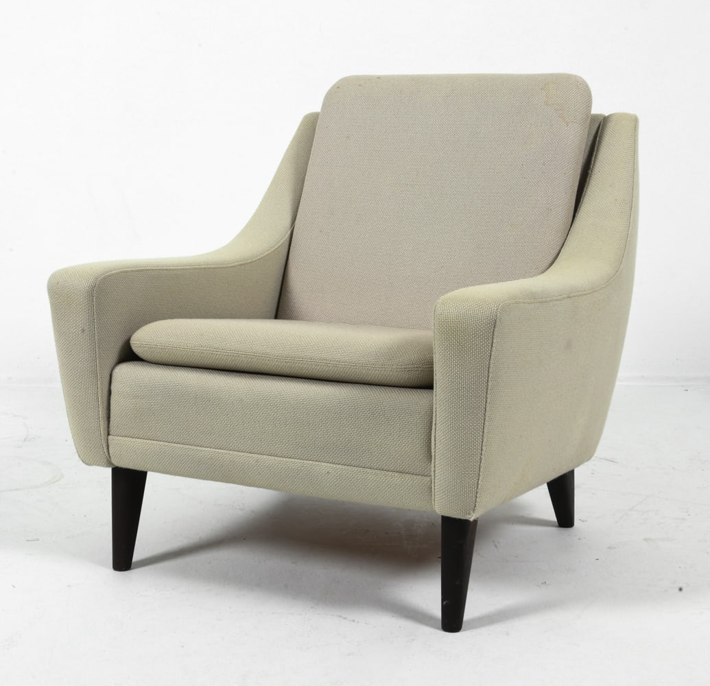 STYLE OF THAMS DANISH WOOL LOUNGE CHAIR C. 1960S (1 of 16)