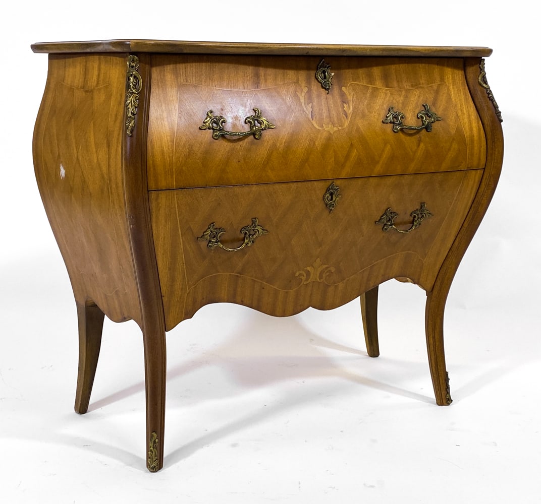 DANISH ROCOCO STYLE BOMBE CHEST C. 1970S (1 of 14)