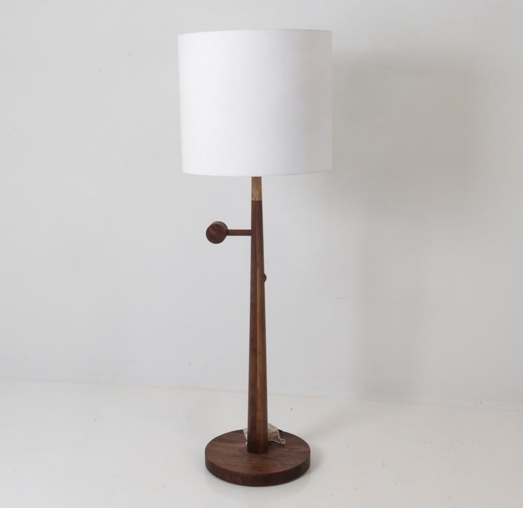 TYLER HAYS FOR BDDW DIMNER CLARO WALNUT FLOOR LAMP (1 of 16)