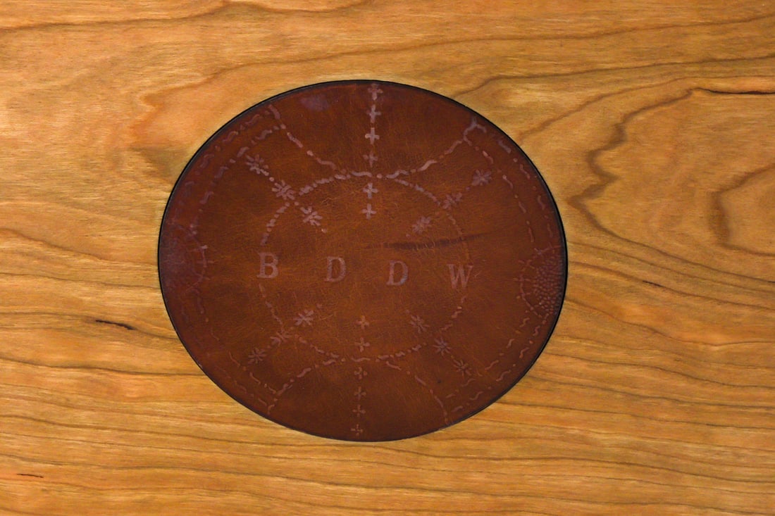 PAIR TYLER HAYS BDDW LEATHER & BRONZE SIDE CHESTS - 7