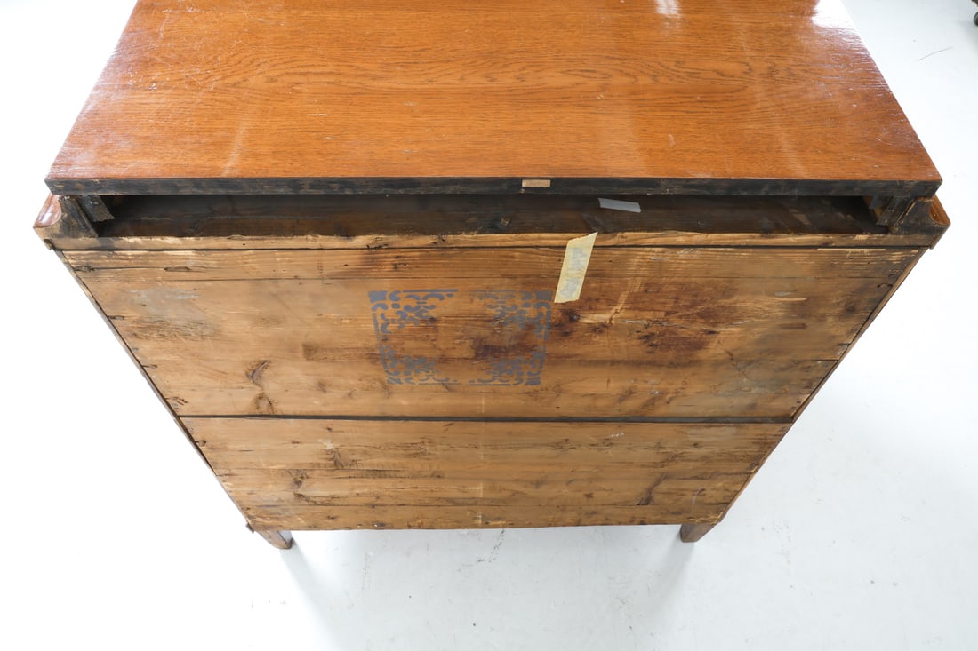 BIEDERMEIER STYLE WALNUT SECRETARY CHEST - 16