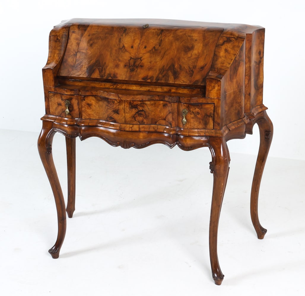 VENETIAN BURL WOOD BUREAU SECRETARY DESK (1 of 20)